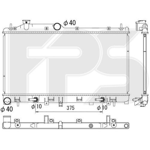 Радиатор охлаждения AS08129731 на SUBARU LEGACY 2009-2014