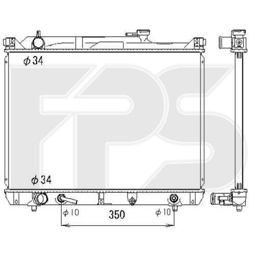 Радиатор охлаждения AS08129821 на SUZUKI GRAND VITARA 1998-2005