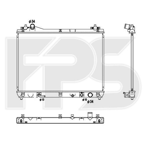 Радиатор охлаждения AS08129825 на SUZUKI GRAND VITARA 2012-2014