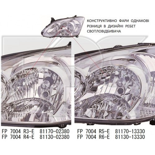 Фара передняя AS08129854 на TOYOTA COROLLA (E12 EUR) 2002-2007