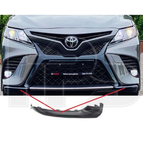 Накладка бампера AS08130276 на TOYOTA CAMRY (XV70) SE/XSE 2017-