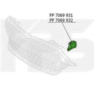 Крепление решетки AS08147024 на TOYOTA AURIS 2019-