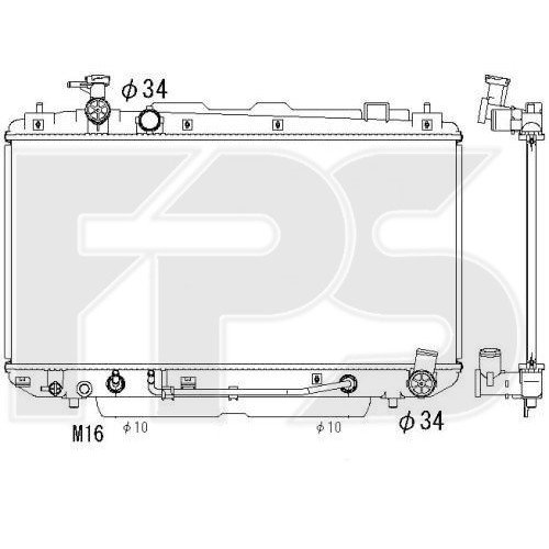 Радіатор охолодження AS08130380 на TOYOTA RAV4 2001-2006
