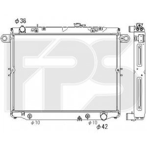 Радіатор охолодження AS08130384 на LEXUS LX 470 2001-2008