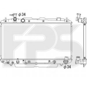 Радіатор охолодження AS08130385 на TOYOTA RAV4 2001-2006
