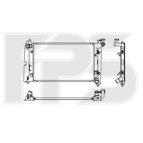 Радиатор охлаждения AS08130422 на TOYOTA COROLLA (E12 EUR) 2002-2007