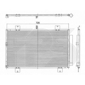 Кондесатор кондиционера AS08130463 на TOYOTA HIGHLANDER 2007-2010