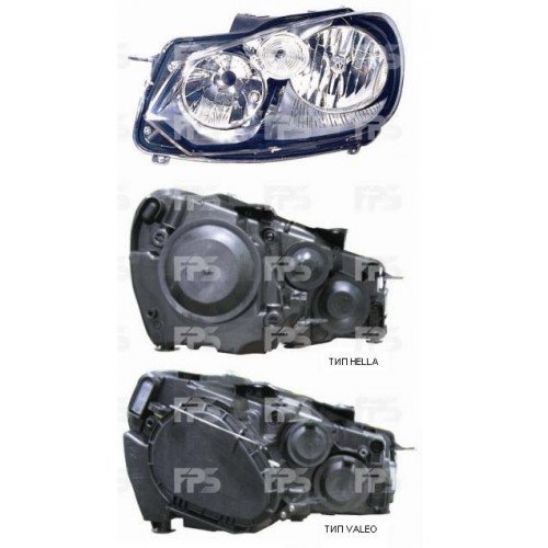 Фара передняя AS08130745 на VOLKSWAGEN GOLF VI 2009-2012