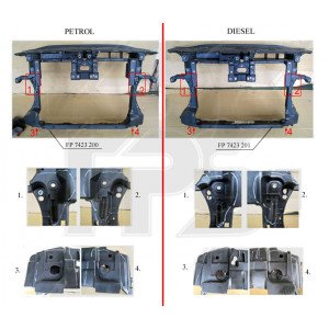 Панель AS08130810 на VOLKSWAGEN PASSAT EUR (B7) 2011-2015