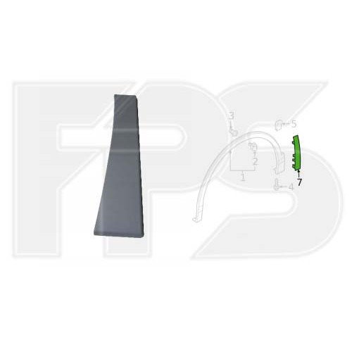 Рант крыла AS08147933 на VOLKSWAGEN TIGUAN 2016-