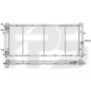 Радиатор охлаждения AS08131143 на VOLKSWAGEN T4 1990-2003