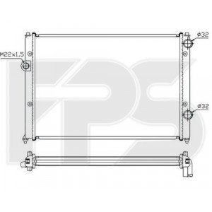 Радиатор охлаждения AS08131162 на VOLKSWAGEN PASSAT (B3) 1988-1993