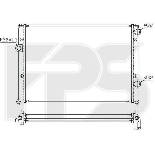 Радиатор охлаждения AS08131162 на VOLKSWAGEN PASSAT (B4) 1994-1996