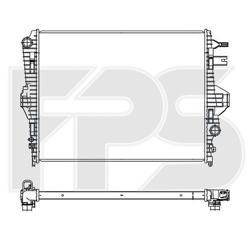Радиатор охлаждения AS08131188 на PORSCHE CAYENNE 2010-2017