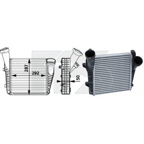 Радіатор наддуву AS08131233 на AUDI Q7 2006-2010