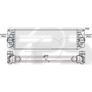 Радиатор наддува AS08145509 на VOLKSWAGEN CRAFTER 2006-2016