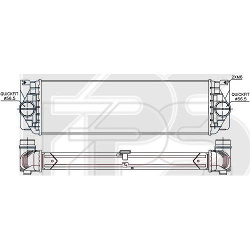 Радіатор наддуву AS08145509 на VOLKSWAGEN CRAFTER 2006-2016
