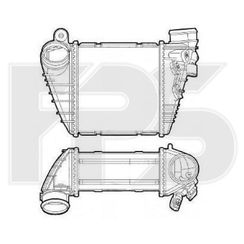 Радіатор наддуву AS08131243 на SKODA OCTAVIA (1U2/1U5) 1997-2000
