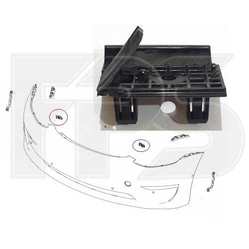 Кріплення бампера переднього AS08146956 на TESLA MODEL 3 2017-