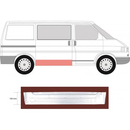 Ремчастина металева AS08131714 на VOLKSWAGEN T4 1990-2003