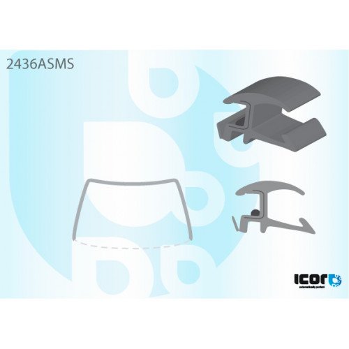 Молдинг скла гумовий AS08132374 на BMW 3 (E46) 2001-2005