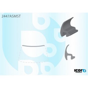 Молдинг скла гумовий AS08132802 на BMW 3 (E90/E91) 2008-2011