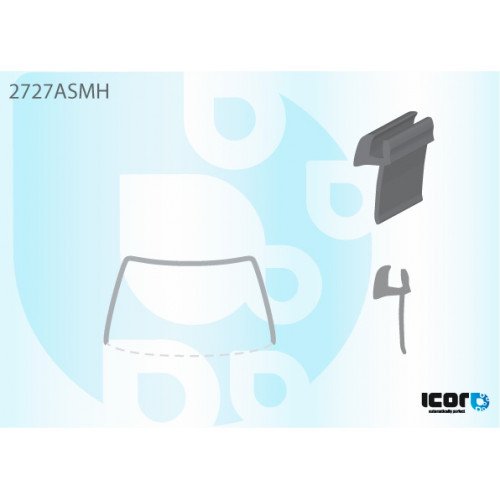 Молдинг скла гумовий AS08133305 на CITROEN C5 2000-2008