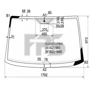 Лобове скло AS08133419 на CITROEN JUMPER 2002-2006