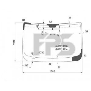 Лобове скло AS08133578 на FIAT DUCATO 2006-2014