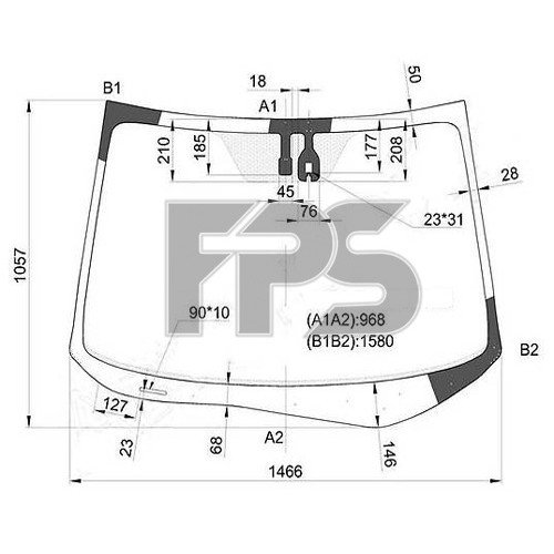 Стекло лобовое AS08134333 на HONDA CRV 2015-2017