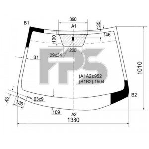 Лобове скло AS08134686 на HYUNDAI ACCENT IV (SOLARIS) 2011-2018