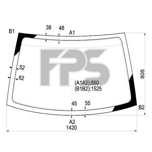 Лобове скло AS08134891 на KIA SPORTAGE (K00) 1995-2003