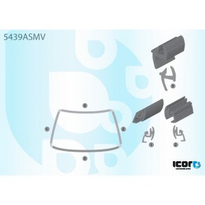 Молдинг стекла резиновый AS08135085 на VOLKSWAGEN CRAFTER 2006-2016