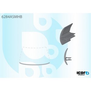 Молдинг стекла резиновый AS08136386 на OPEL ASTRA G 1998-2009