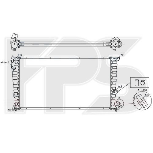 Радіатор охолодження AS07344763 на CITROEN BERLINGO 1997-2002
