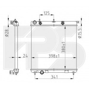 Радіатор охолодження AS07344765 на CITROEN C3 2002-2009