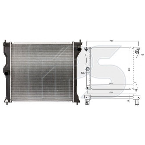 Радіатор охолодження AS07344768 на MITSUBISHI I-MIEV 2010-2020