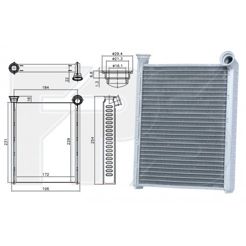 Радиатор печки AS07344780 на CITROEN DS4 2011-2018