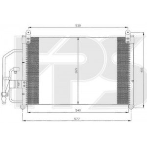 Кондесатор кондиціонера AS07345100 на DAEWOO LANOS 1998-2017