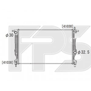 Радіатор охолодження AS07345156 на DODGE DART 2012-2016