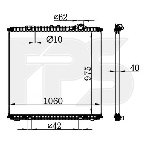 Радиатор охлаждения AS07345357 на DAF XF105/106 2005-