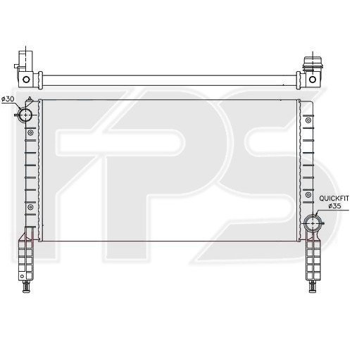 Радиатор охлаждения AS07345688 на FIAT DOBLO 2000-2004