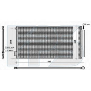 Кондесатор кондиціонера AS07345706 на FIAT 500 L 2013-2017