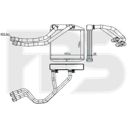 Радіатор печі AS07345716 на OPEL COMBO 2012-2018