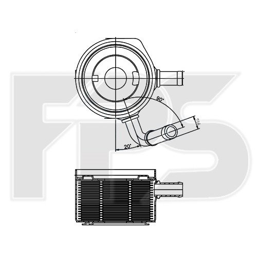 Радіатор масляний AS07345960 на RENAULT LOGAN 2009-2013