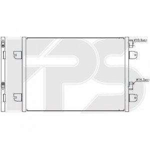 Кондесатор кондиціонера AS07345962 на RENAULT LOGAN SDN 2004-2008