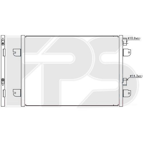 Кондесатор кондиціонера AS07345962 на RENAULT LOGAN SDN 2004-2008