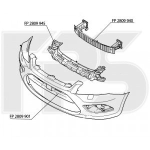 Абсорбер бампера AS07346241 на FORD FOCUS 2008-2010