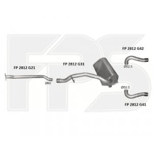 Глушитель AS07346293 на FORD KUGA 2008-2012