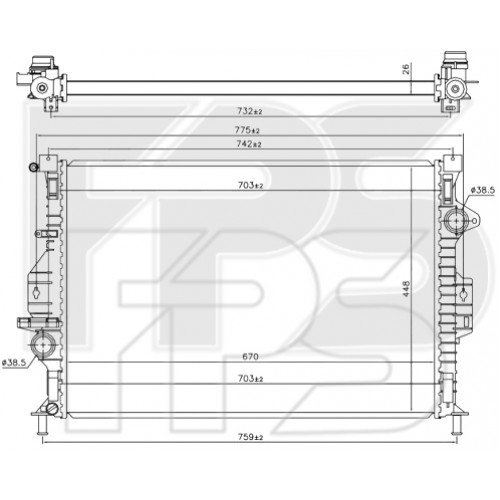 Радіатор охолодження AS07346014 на FORD KUGA 2013-2016